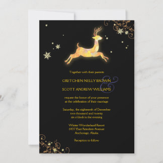 Invitación Boda singulares de renos de invierno