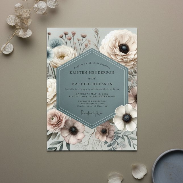 Invitación Boda Slate Bloom (Subido por el creador)