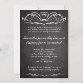 Invitación Boda Slate Chalkboard