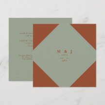 Boda Sleek & Simple Sage & Terracotta Square