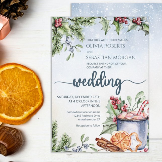 Invitación Boda Snowly Winter Hot Cocoa (Subido por el creador)