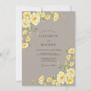 Invitación Boda Sofisticada en Pradera Amarilla