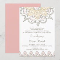 Boda sofisticado hindú elegante hindú mehndi