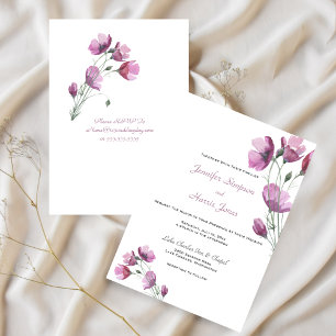 Invitación Boda Soft Purple Petite Summer Floral