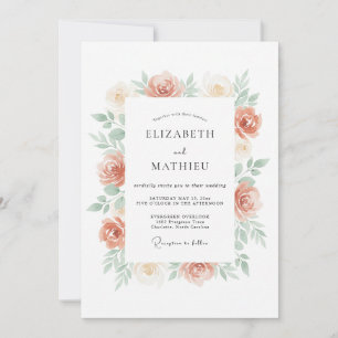 Invitación Boda soñada de primavera en durazno