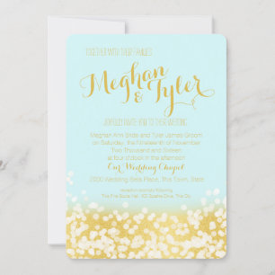 Invitación Boda Sparkle Gold
