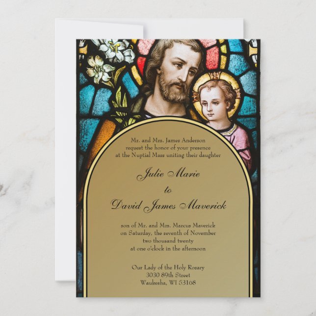 Invitación Boda St. Joseph (Anverso)