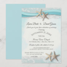 Boda Starfish and Lace Beach Ocean Blue