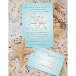 Invitación Boda Starfish Ocean Dream