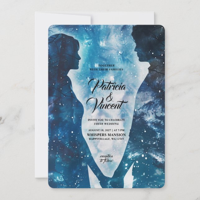Invitación Boda Stellar Love Couple (Anverso)