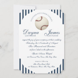 Invitación Boda Stripes del Parque de Béisbol