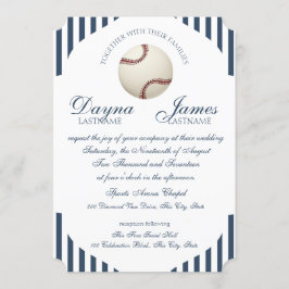 Invitación Boda Stripes del Parque de Béisbol