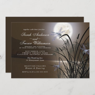 Invitación Boda suave Mocha Llanura de la mosca lúdica comple