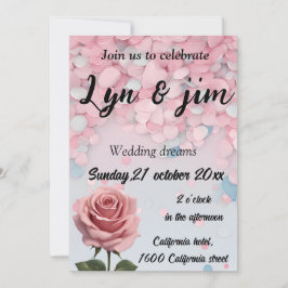 Invitación Boda suave y fresco