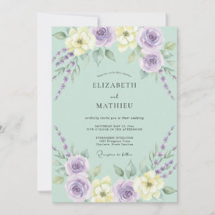 Invitación Boda Sublime de Verde Menta en Primavera