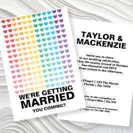 Invitación Boda suena divertido orgullo arcoiris gay