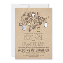 Boda Suite kraft rústico jarrones de máscaras flor