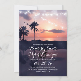 Invitación Boda Sunset de las Palmas de la Playa de las luces