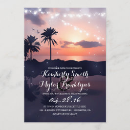 Invitación Boda Sunset de las Palmas de la Playa de las luces