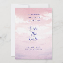 Invitación Boda Sunset impresionante de color de agua Guardar