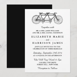 Invitación Boda Tandem Bicycle