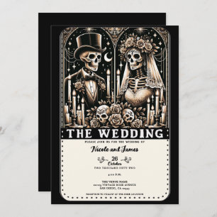 Invitación BODA Tarot Skeletons Bride & Groom