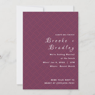 Invitación Boda Téjida Rosa Púrpura