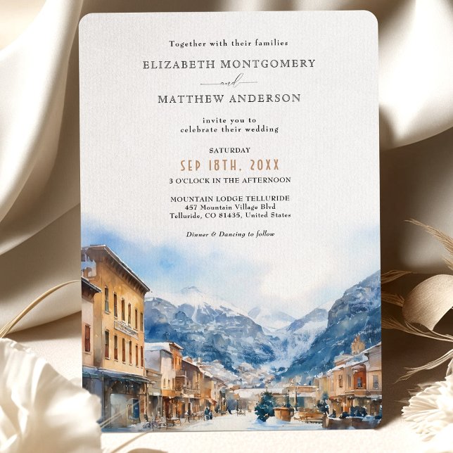 Invitación Boda Telluride Colorado Ski Winter Wonderland (Subido por el creador)