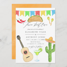 Invitación Boda temática de Fiesta Taco mexicano