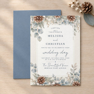 Invitación Boda temática de invierno "Botánica de Invierno"  