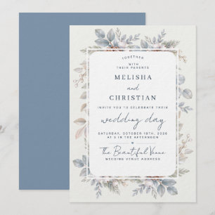 Invitación Boda temática de invierno "Botánica de Invierno"  