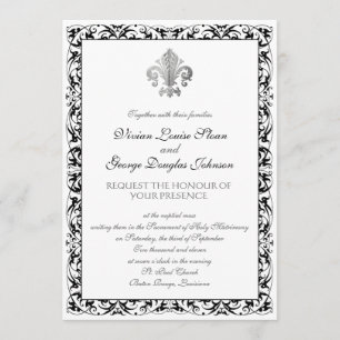 Invitación Boda temática de la flor de lis