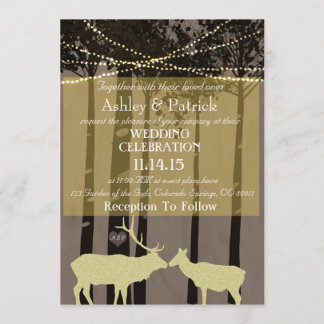 Invitación Boda temática de Rustic Lodge