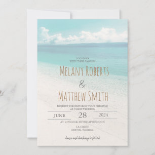 Invitación Boda Temático De Beach Ocean Seaside
