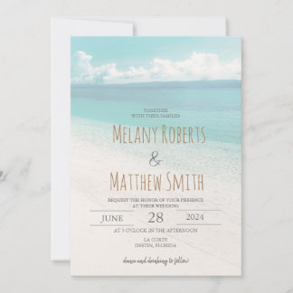 Invitación Boda Temático De Beach Ocean Seaside