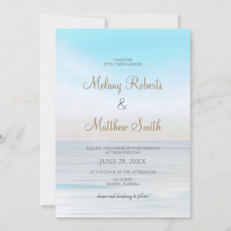 Invitación Boda Temático De Beach Seaside Ocean Beach