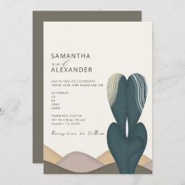 Invitación Boda temático de Desert Cactus