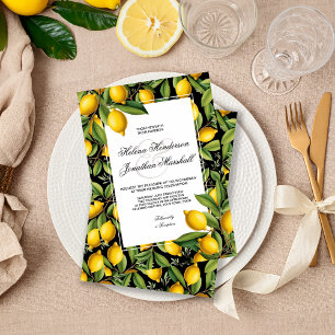 Invitación Boda temático de limón o evento costero de Amalfi