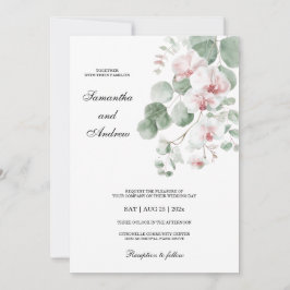 Invitación Boda Temático De Pink Boho Orchid