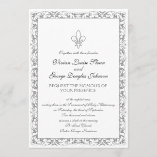 Invitación Boda Temático Fleur-de-lis