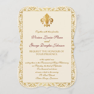 Invitación Boda Temático Fleur-de-lis