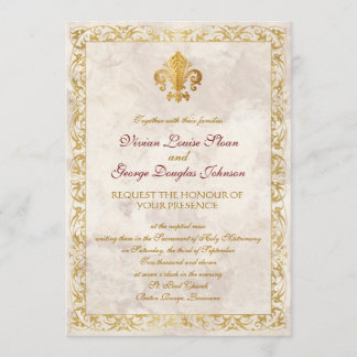 Invitación Boda Temático Fleur-de-lis