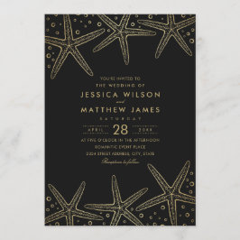 Invitación Boda Temático Náutico Starfish Destination Beach