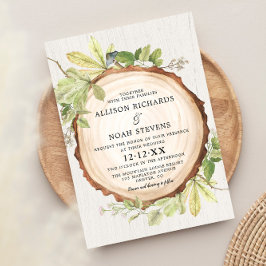 Invitación Boda temático rústico forestal al aire libre