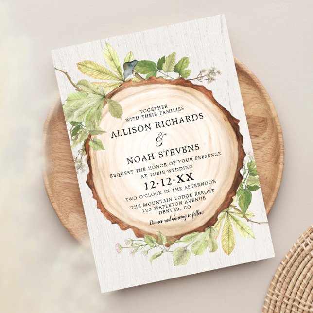 Invitación Boda temático rústico forestal al aire libre (Subido por el creador)