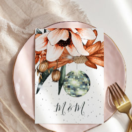 Invitación Boda Terracota Naranja Floral Disco