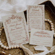 Boda Terracota Naranja Quemada Vintage Dinero Anti