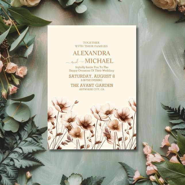 Invitación Boda Terracotta Boho Wildflowers (Subido por el creador)