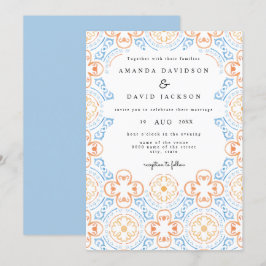 Invitación Boda Terracotta de baldosas marroquíes