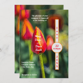 Invitación Boda texturizada de Tulip Garden